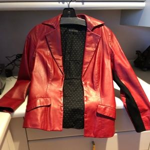 red leather jacket